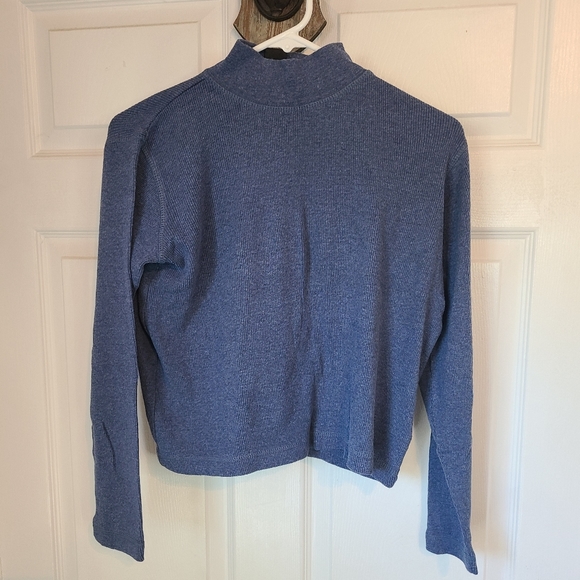 (587) Carole Little Sports Petites Woman's Long Sleeve Turtleneck, Size: S Blue - Picture 1 of 14
